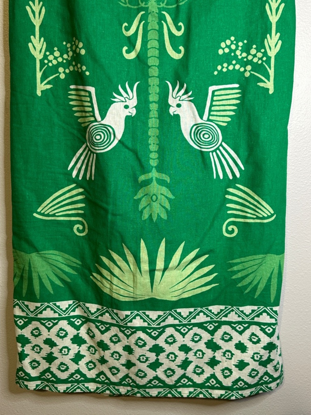 Rachel Zoe M Linen Blend Tropical Palm Bird Maxi Skirt Resort Coastal Boho - Picture 4 of 10